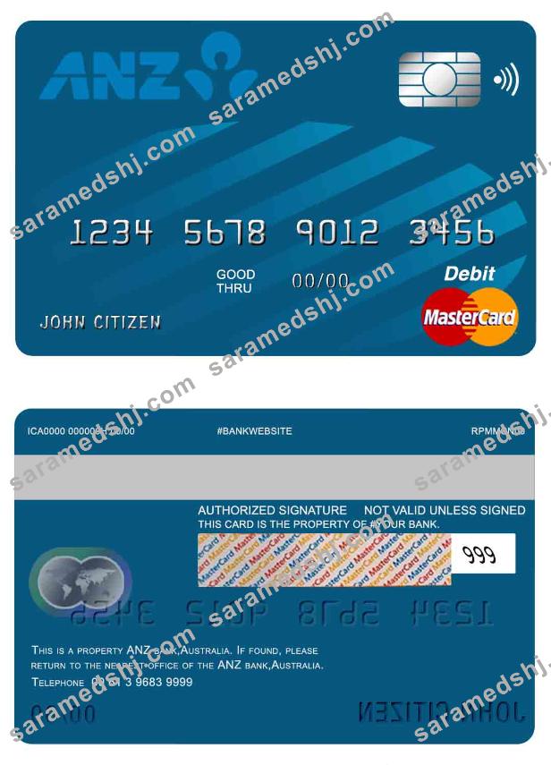 Australia ANZ bank mastercard